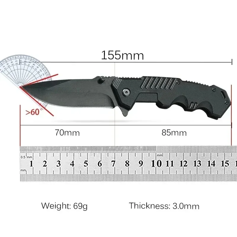 BAKULI-Outdoor knife tactical knife, folding knife camping knife, carry portable fruit knife sharp high hardness pocket knife