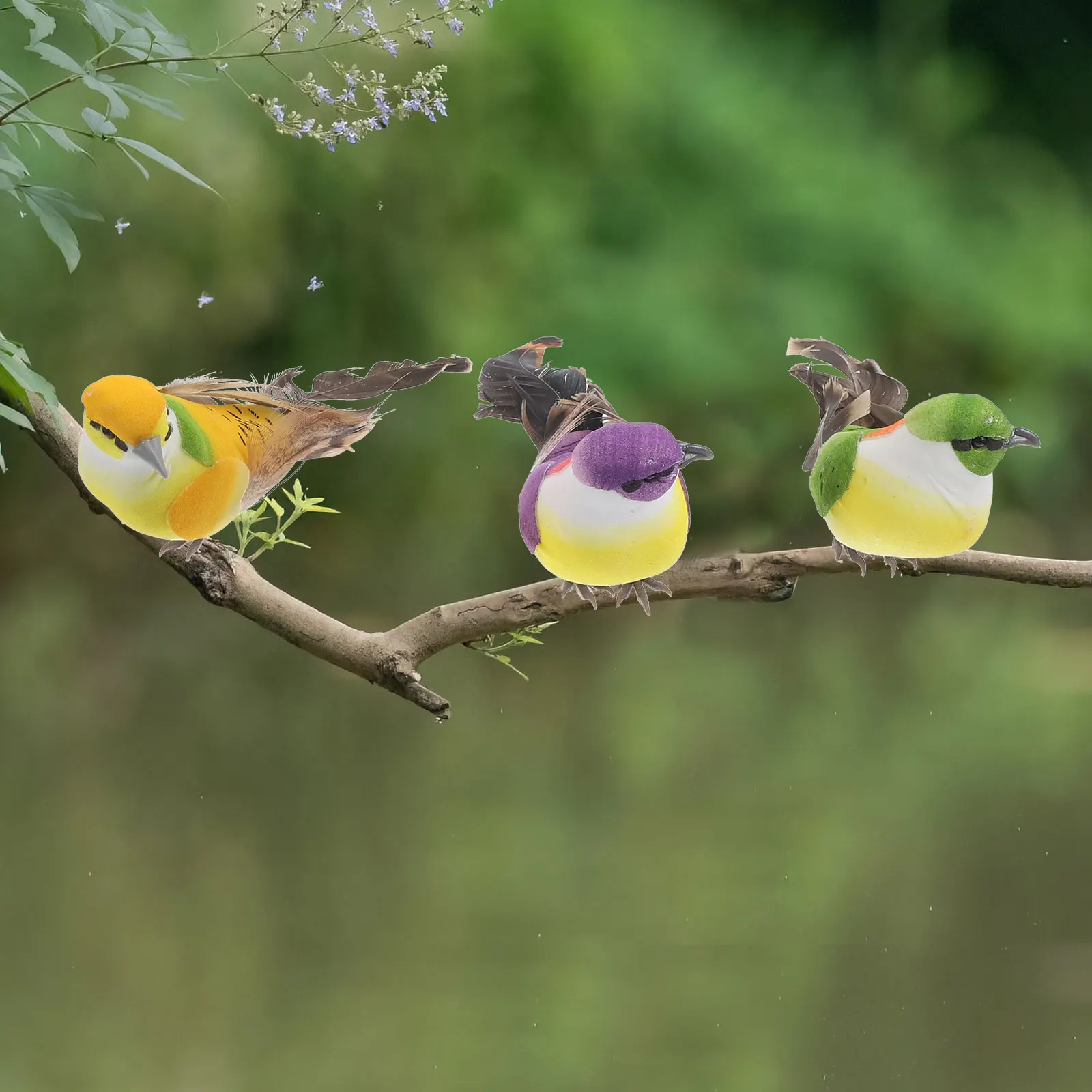 

6 Pcs Bird Decoration Artificial Simulation Foam Plume Lifelike Simulated Birds Models Garden Yard Balcony Decor Ornament