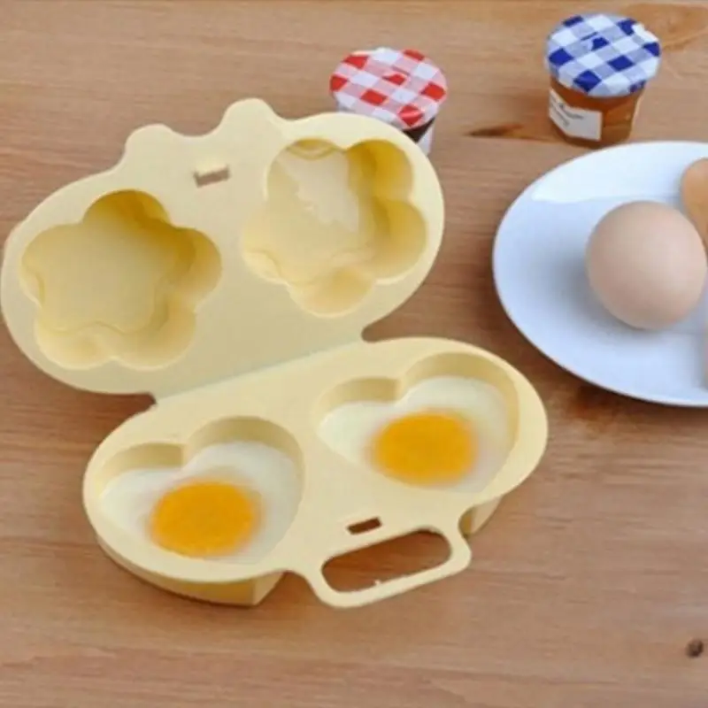 Microwave Egg Cooker 2 Cavity Egg Maker Microwave Egg Fryer Cooks Two Eggs At Once Food Grade Egg Cooker Egg Mold For Cheese