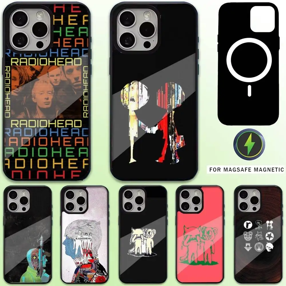 

Classic R-Radiohead Rap Band Phone Case For iPhone17,16,15,14,13,12,11 Plus,Pro Max Magnetic For Magsafe Wireless Charging