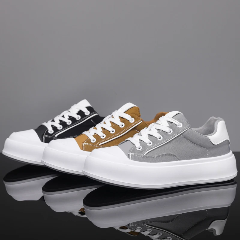 

Men's Board Shoes, Vulcanized Canvas Color-blocked, Fashionable and Versatile, Original Classic Walking Shoes From A Brand
