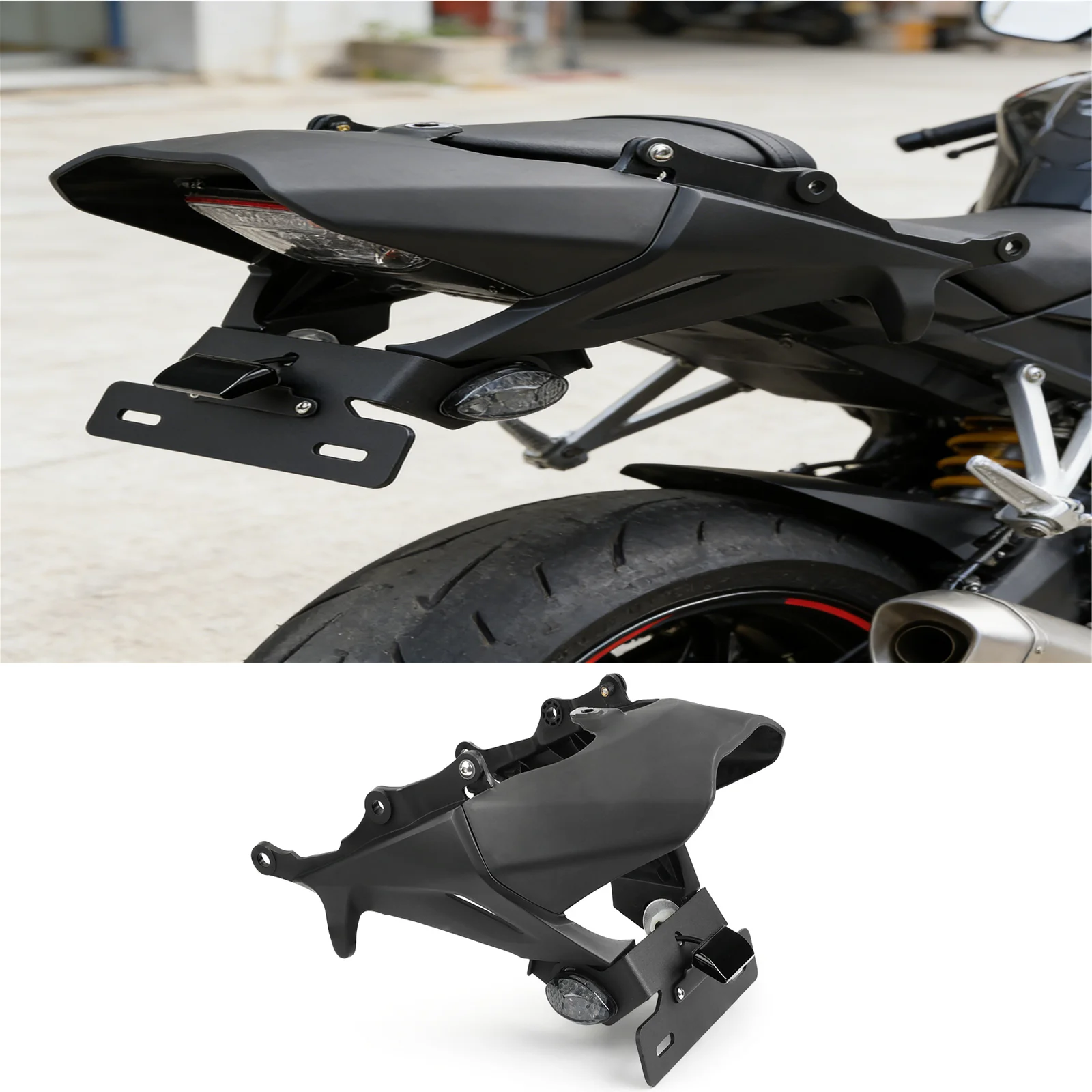 NEW For HONDA CBR 1000RR License Plate Holder2006 2007 1000RR Motorcycle Accessories Tail Tidy Fender Eliminator LED Turn Signal