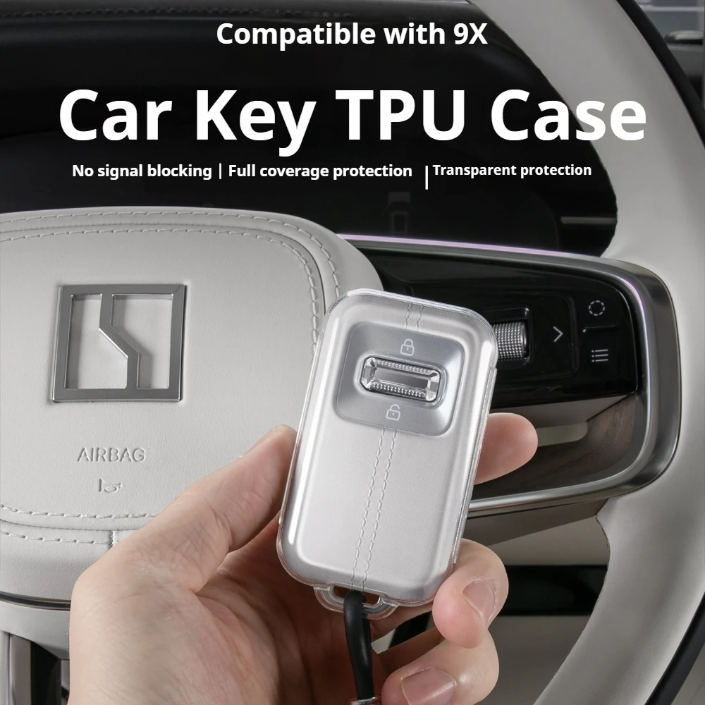 Fit For Zeekr 9X Car Specialized TPU Key Fob Cover Transparent Shockproof Protective Shell Car Key Case Auto