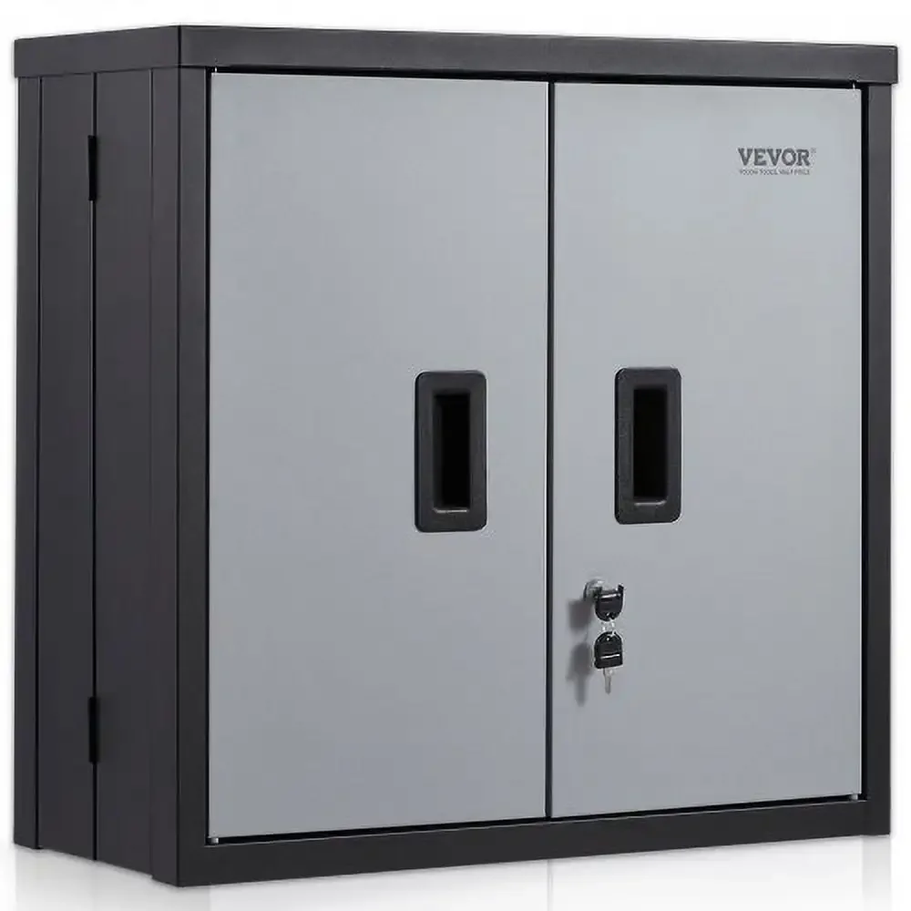 

Foldable Wall Cabinet, Metal Garage Cabinet Wall Mounted 26 Small Cabinet 240 LBS Loading Capacity Adjustable