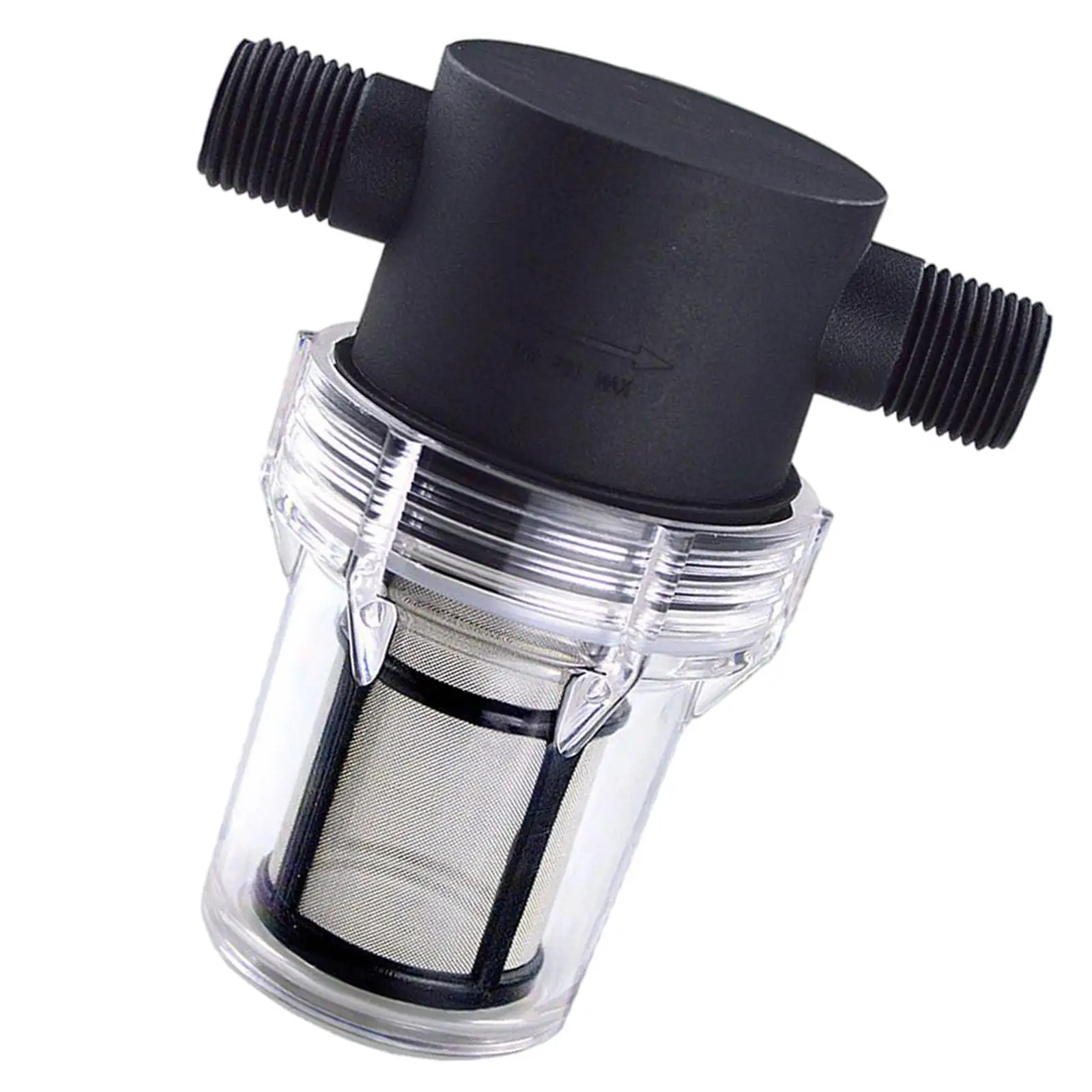 Pump Strainer Water Filter for RV Replacement Inline Sediment Filter with Twist on Design for Garden Hose