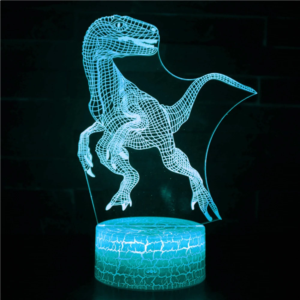 Nighdn Dinosaur 3D Night Light for Boys Hologram Illusion Lamp 7 Color Changing Christmas Birthday Dinosaur Gifts for Kids Room