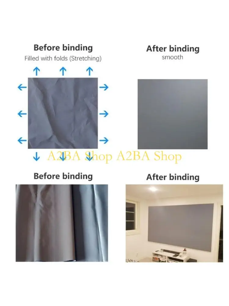 A2BA Portable Projector Screen With Optical Coating 16:9 Format Wrinkle Resistant