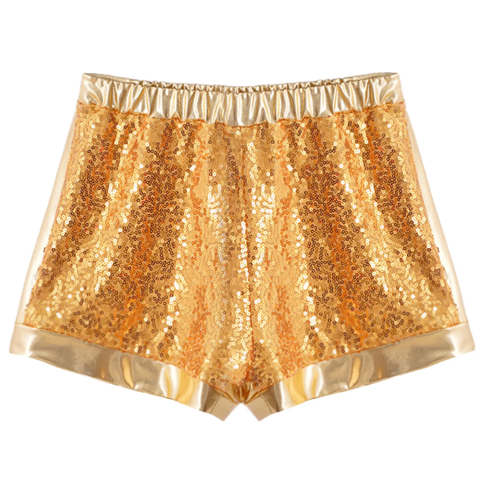 Sequin Metallic Shorts for Girls Jazz Dancewear Kids Glitter Short Pants Fashion Children's Sequins Shorts Performance Costumes