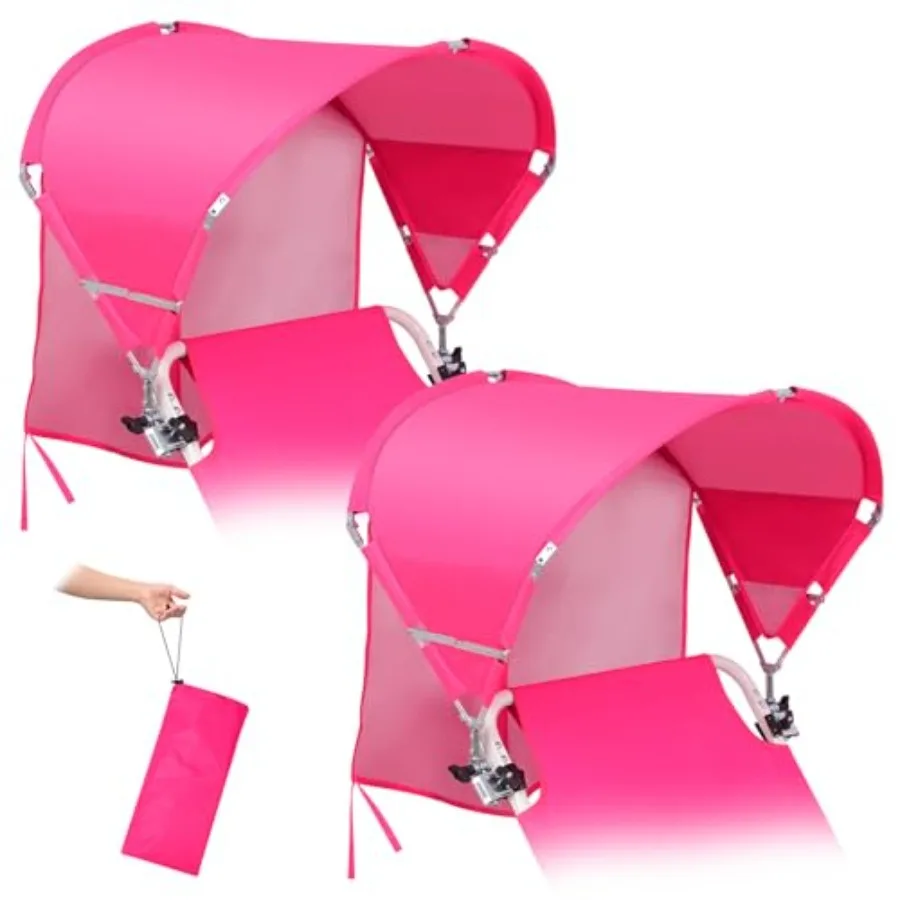 

Beach and outdoor chair umbrella canopy: wind-resistant, foldable, portable, UPF 50+ sun shade, adjustable clamp, fits most bea