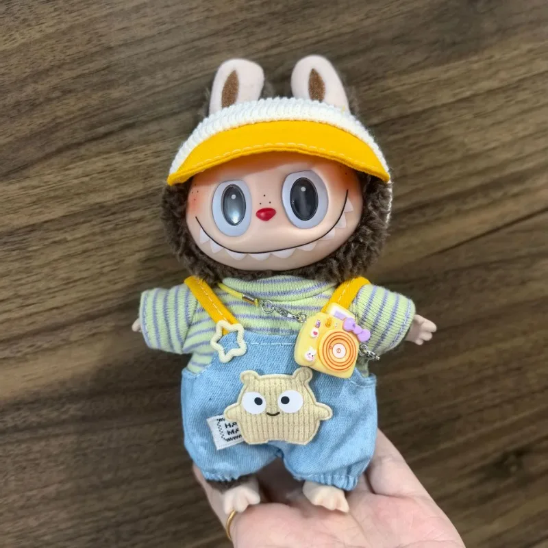 17 سنتيمتر ملابس دمى أفخم الزخرفية الكرتون ألعاب حيوانات وزرة DIY بها بنفسك Kawaii أفخم الدمى بذلة مع قبعة للفتيات هدية #4