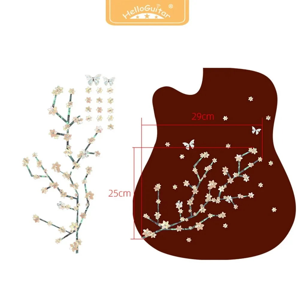 Guitar Body Inlay Decals Sticker Acoustic Pickguard Decorative Self-adhesive Pick Guard Sticker For Acoustic Guitar Accessories