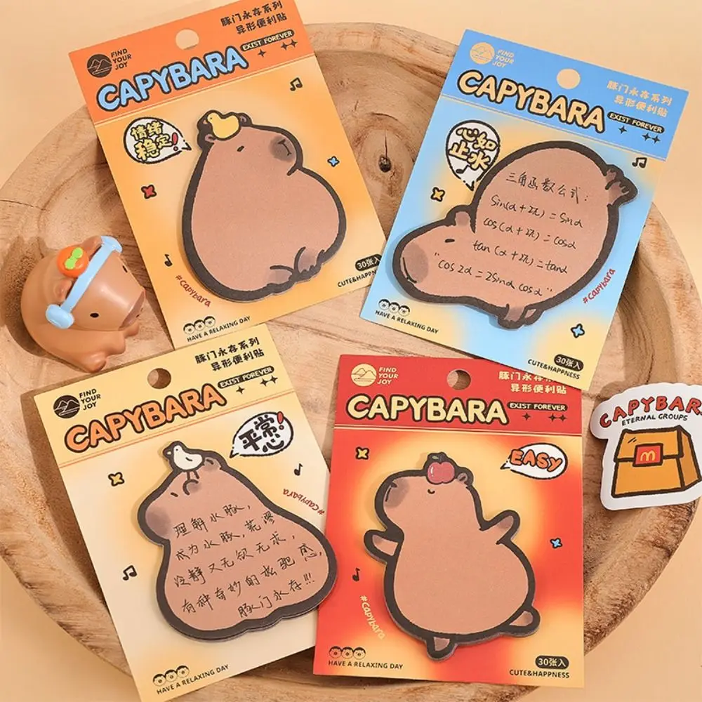 Writing Pad Kawaii Capybara Memo Pad N Times Cute Note Paper Cartoon Sticky Notes Note Pad Decor