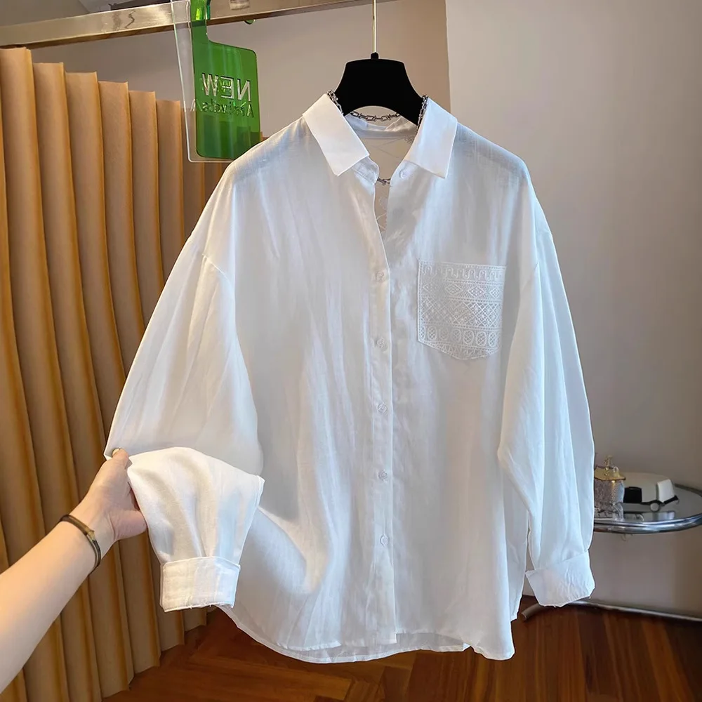 Women Tops Blouses Fashion Lace Casual Long Sleeve Office Lady OL Shirts Slim Blusas Camisas De Mujer