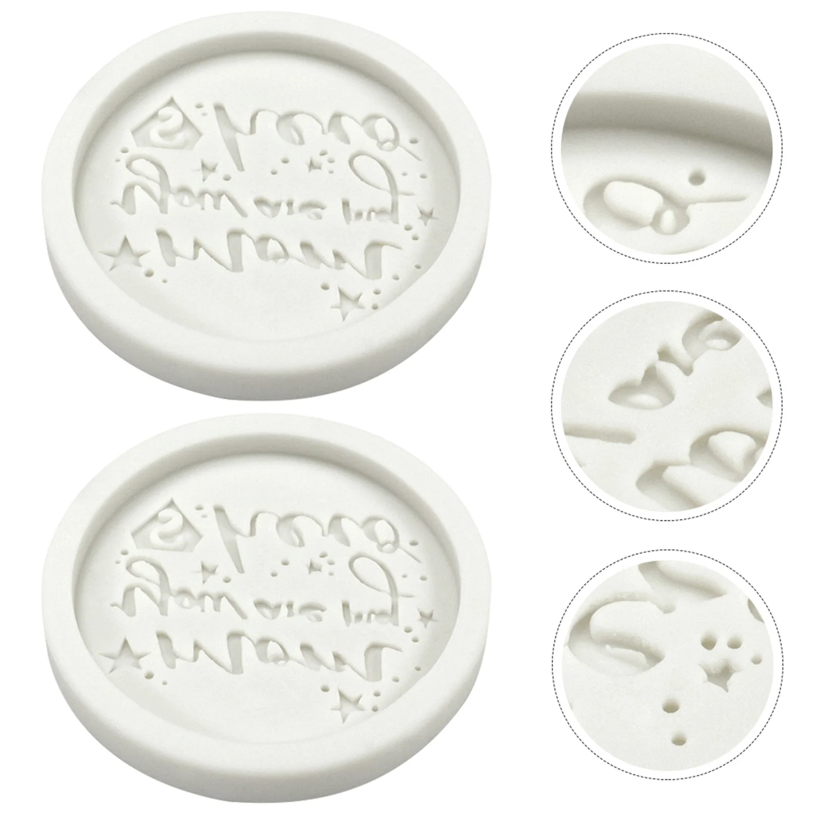 

2Pcs Silicone Molds Round Shape Cake Mold Mother Day Baking Tool for Fondant Cookie Candy Chocolate Silicone Molds for Crayons