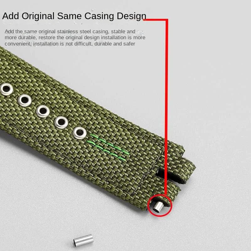 สายรัดข้อมือผ้าใบสำหรับ Casio PRW3000/3100/6000/6100Y สายรัดไนลอนสำหรับกีฬาปีนเขาพร้อมแขนพิเศษ