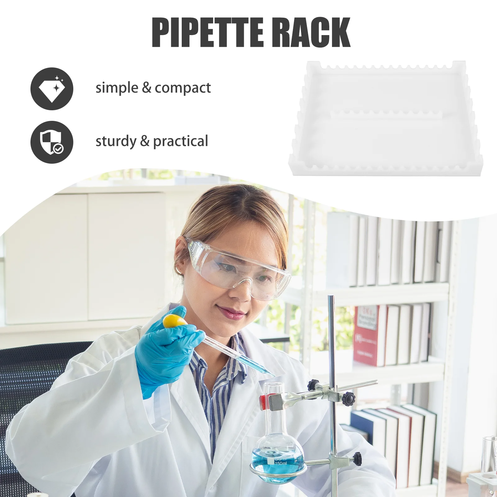 Pipette Rack Laboratory Holder Tool Straw Sampling Storage Acrylic Sample Portable