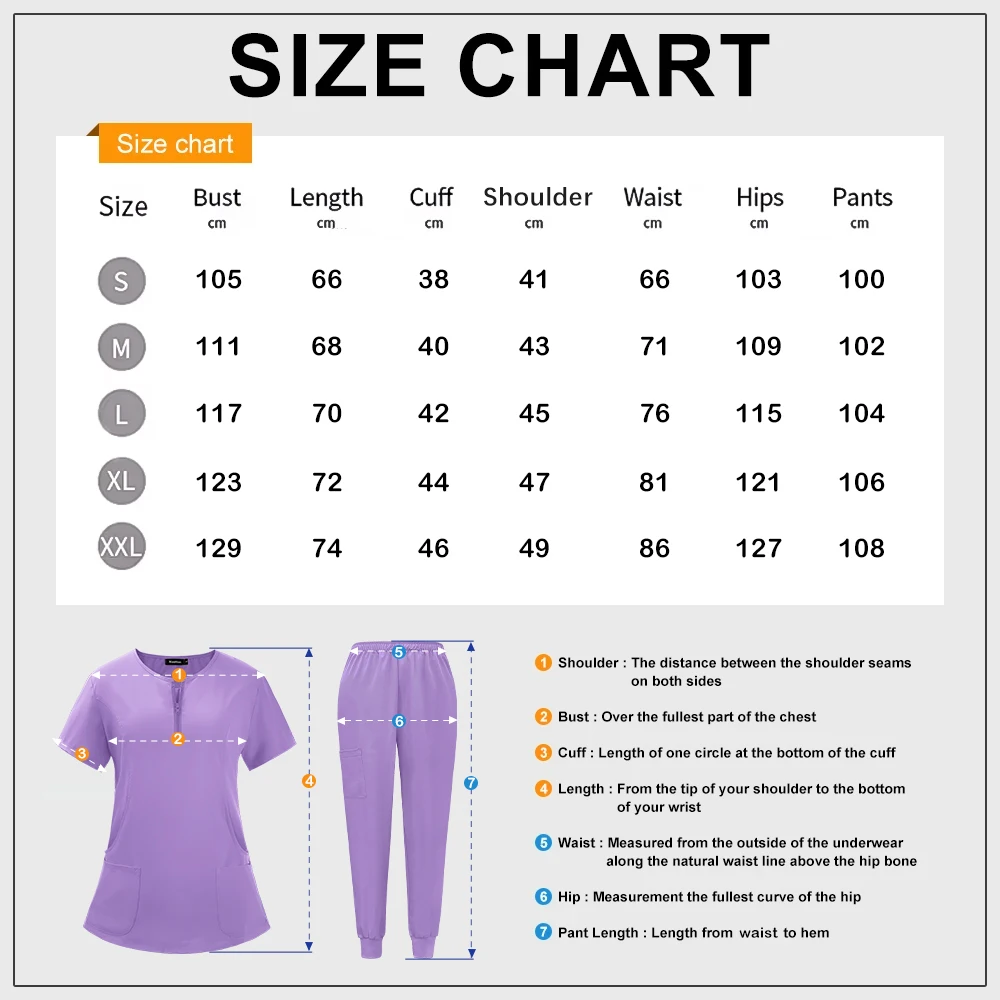 Multicolour Jogger Suits Doctor Nursing Uniforms Short Sleeve Pocket Tops Pocket Pants Nurse Scrubs Set Medical Clinical Clothes