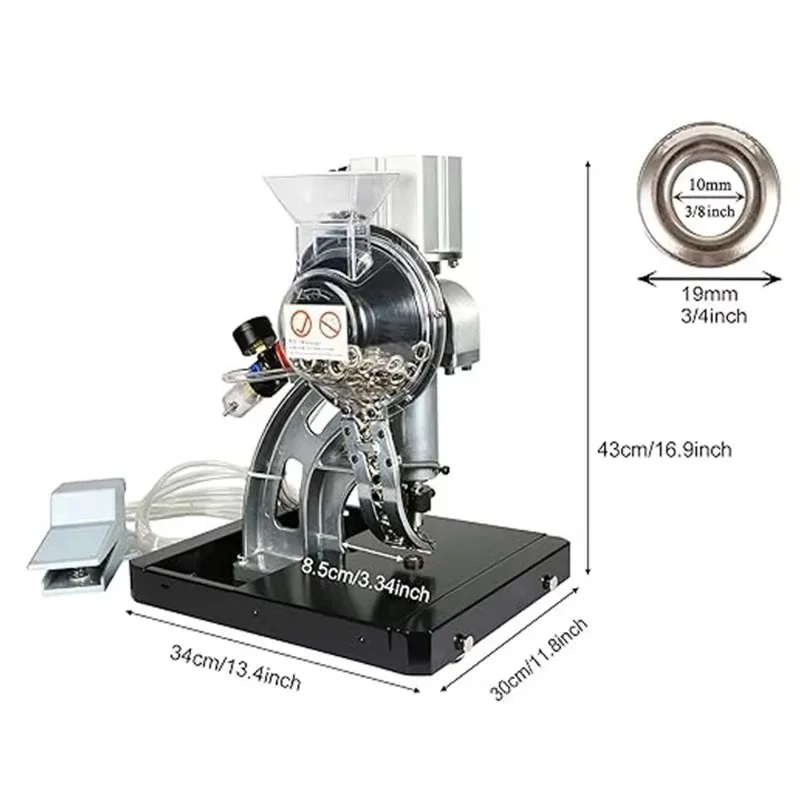 Pneumatic Grommet & Eyelet Punching Hole Machine for Tarpaulin - Heavy Fabric Hole Punching Tool 5