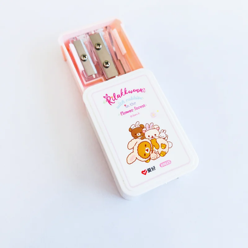 3pcs AIHAO 69625 Rilakkuma Kawaii Pencil Sharpener For Pencil School Office Supplies Creative Stationery Back To School