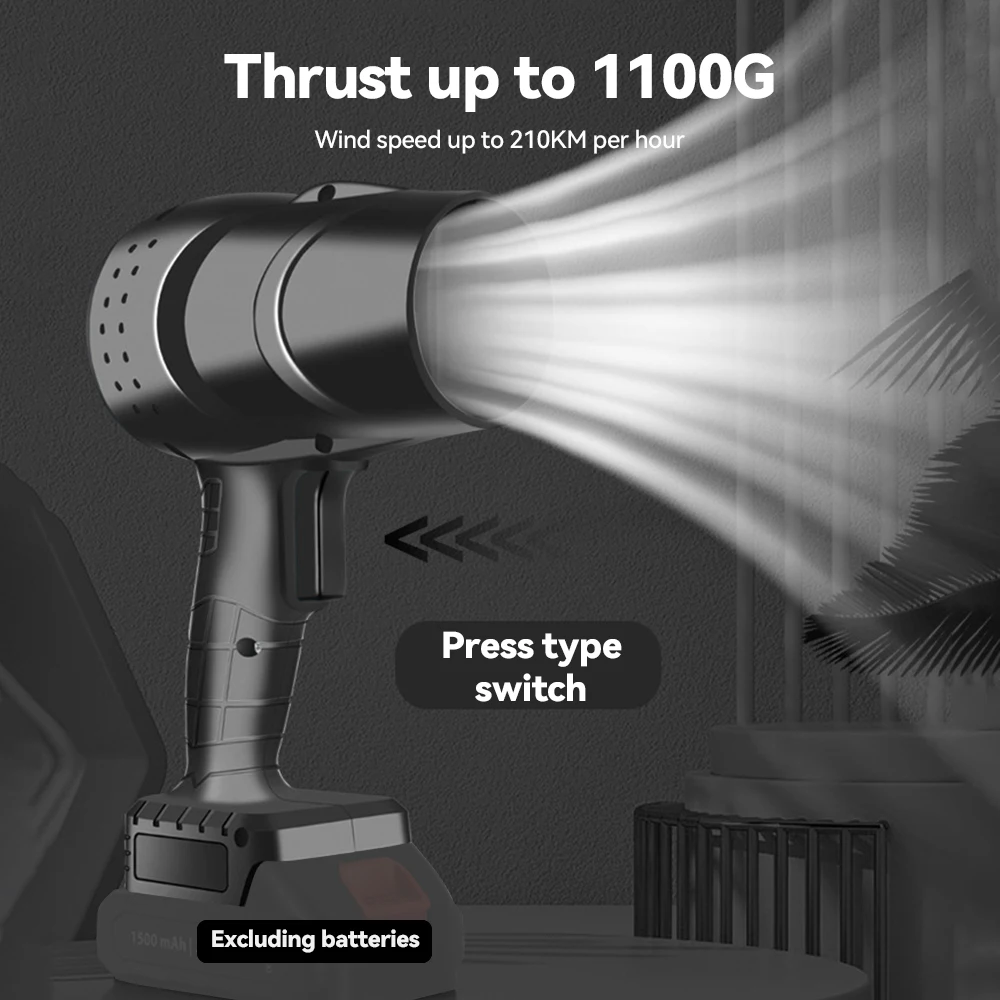 Car Hair Dryer Cleaning Violent Air Gun Handheld Turbo Jet Fan 70M Turbine Fan Lithium Air Blower High-Power For Makita Battery