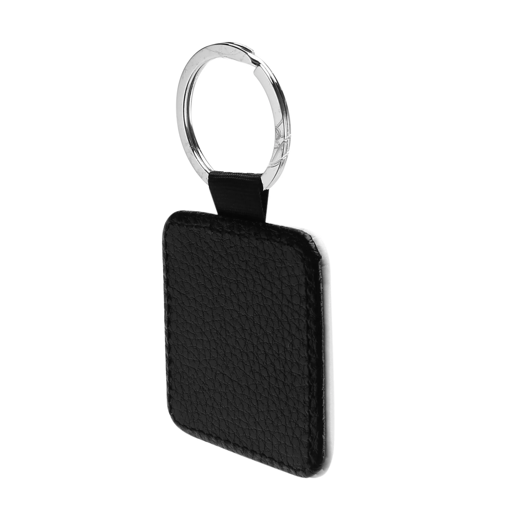 16 stück Sublimation Rohlinge Keychain PU Leder Keychain Wärme Transfer Schlüsselbund Schlüsselbund Sublimation Schlüsselanhänger DIY Handwerk