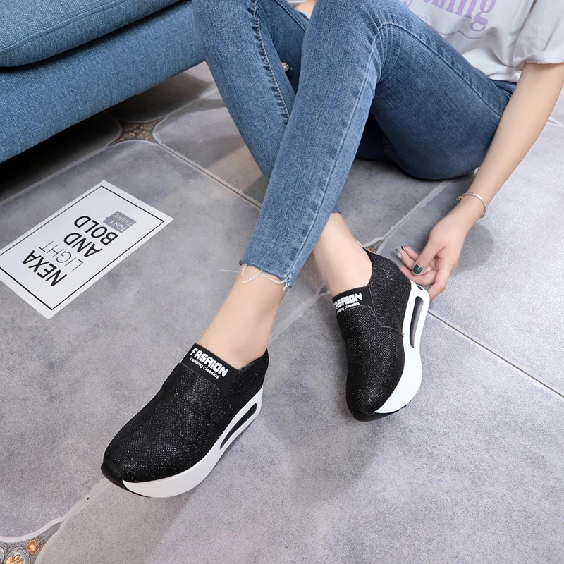 Baskets Rondes à Enfiler pour Femme, Chaussures à la Mode, Nouvelle Collection 2024