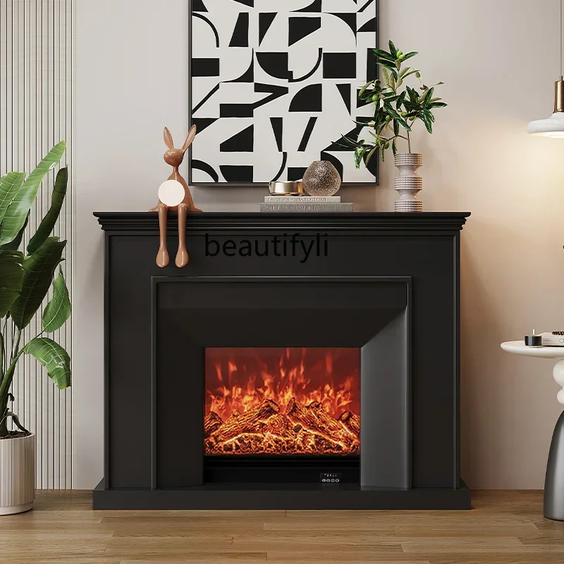 

yh Furniture/1.2m American fireplace decorative cabinet French mantel electronic simulation fire home living room decoration