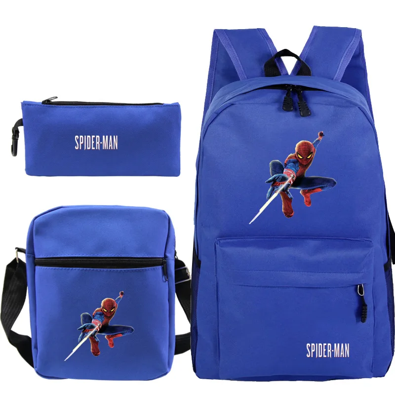 MINISO Disney Avengers Backpack Student School Bag Small Shoulder Bag Pencil Bag Three-piece Backpack Women  Backpack Women