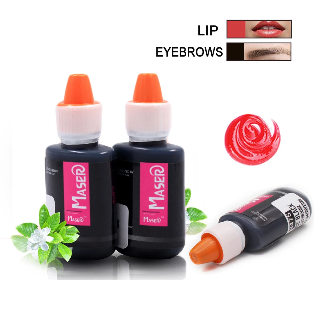 10ml Tattoo Ink Permanent Makeup Pigments for Tattoo Machine pigmento Microblading Pigment Eyebrow Lip Eyeliner Make up 25 color