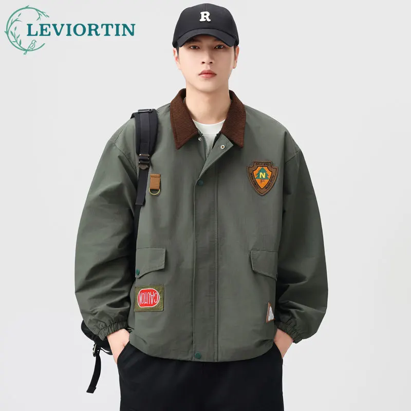 

Японский и американский ретро-значок с маркировкой, модная верхняя одежда, мужской охотничий наряд, модная универсальная повседневная куртка, топ