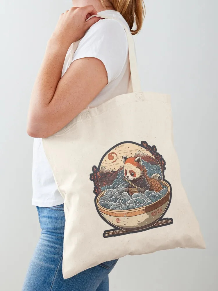 

Red Panda Ramen Hot Spring Tote Bag Gift bags ecological bags Women's beach bags
