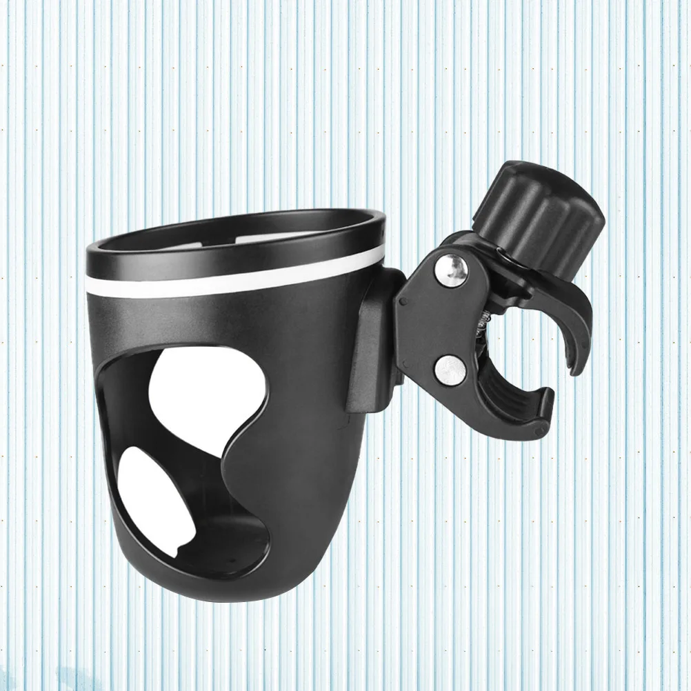 

Flexible Clamp 360 Degree Rotation Cup Holder for Baby Stroller Pram Bike Bicycle Sip Resistant Rubber Black Cup Holder