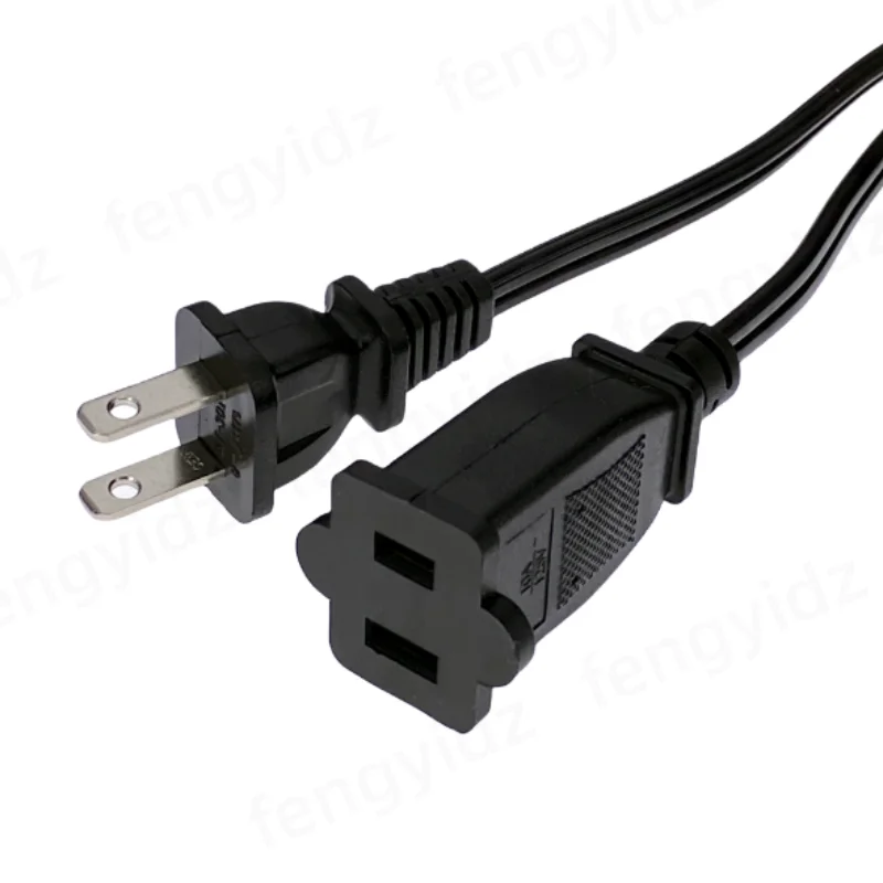 AC-Netzteil, 2-poliges Verlängerungskabel männlich/weiblich, US-Stecker, NEMA 1–15P auf 1–15R AC-Netzkabel, 10 A, 1 m