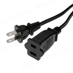 AC power supply 2-Prong male/female extension Cord cable US plug,NEMA 1-15P To 1-15R AC Power Cord 10A 1m