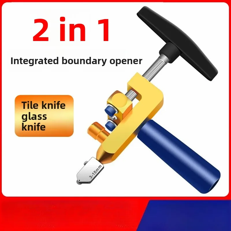 Tile Opener Integrated Glass Set Hand Roller Cutting Tile Push Tool Two-in-one Eco-friendly Aluminum Alloy Material