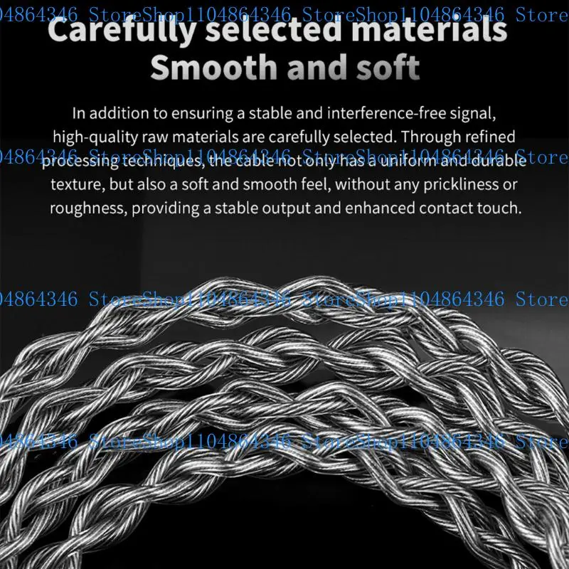 5ASD柔軟な低抵抗ヘッドフォンのアップグレードケーブル酸素イージー銅ケーブル120cm