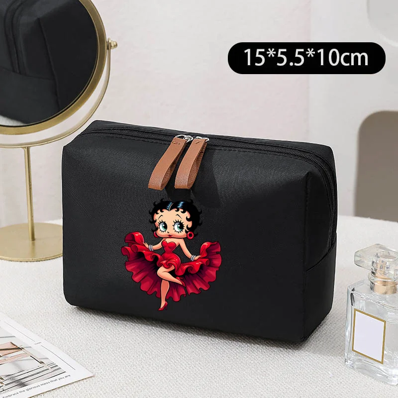 Disney Betties New Portable Makeup Storage Bag Toiletry Travel Cosmetic Bags Cute Wash Purse with Zipper Ladies Lipstick Pouch