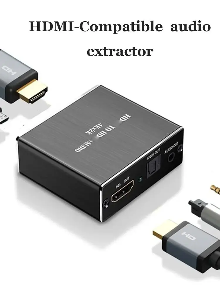 Extracteur Audio Compatible HDMI, convertisseur Audio stéréo 3.5mm 4k X 2k, adaptateur séparateur Audio pour PS4 TV DVD Home cinéma
