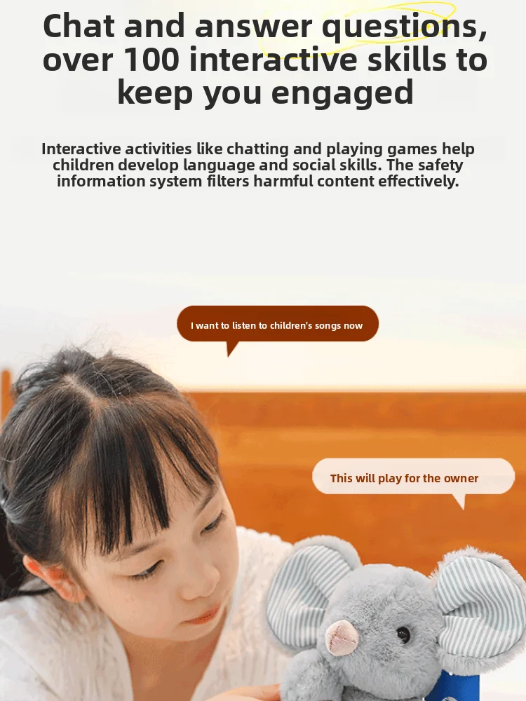 

Ранняя игрушка Eon AI, робот, умная кукла Plu, детская интерактивная игрушка Eonal, кукла-кролик с одной кнопкой и микрочатом