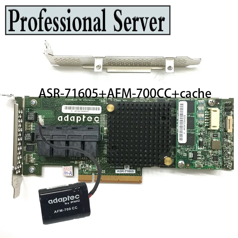 Adaptec-cartão Raid Asr71605 16 Portas 2274400-r Afm-700 1gb de Cache e Bateria Bbu