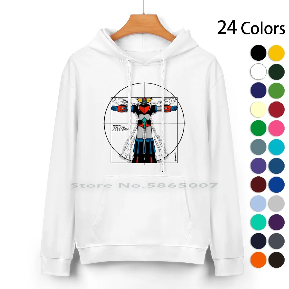 192 Vitru Grendizer Pure Cotton Hoodie Sweater 24 Colors Goldorak Go Nagai Super Robot Vintage Classic Anime Classic Manga