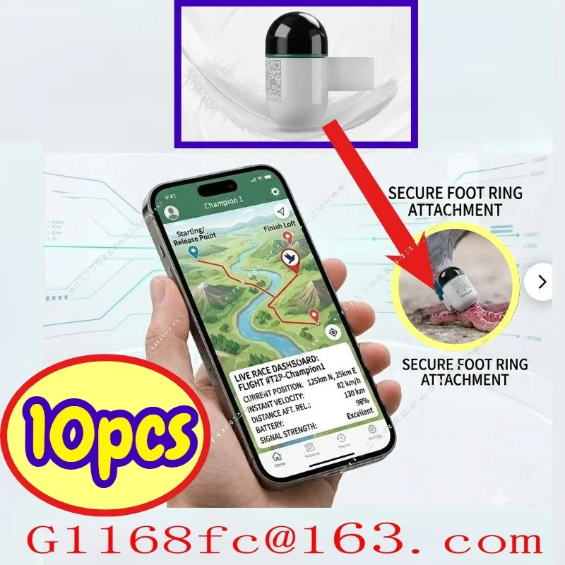 Real-time GPS Locator for Pigeons and Parrots Outdoor Flight Locator Leg Straps Waterproof Lightweight  Attached To Bird's Part