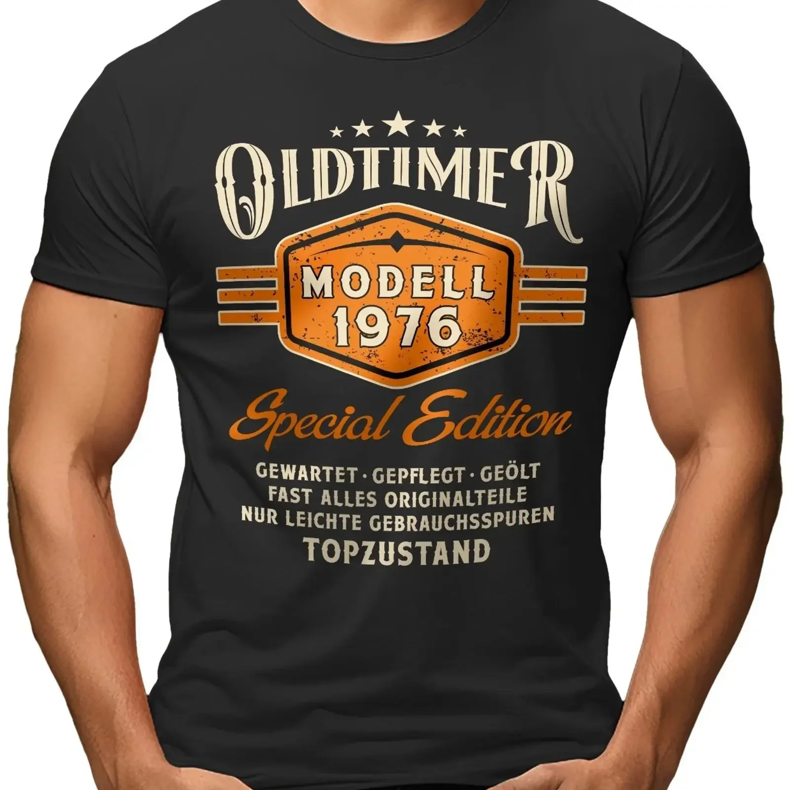 Lobo Negro T Shirt Oldtimer Model 1976 50 Geburtstag S M L XL XXL XXXL XXXXL vintage Washed Stylish Versatile fashion homme