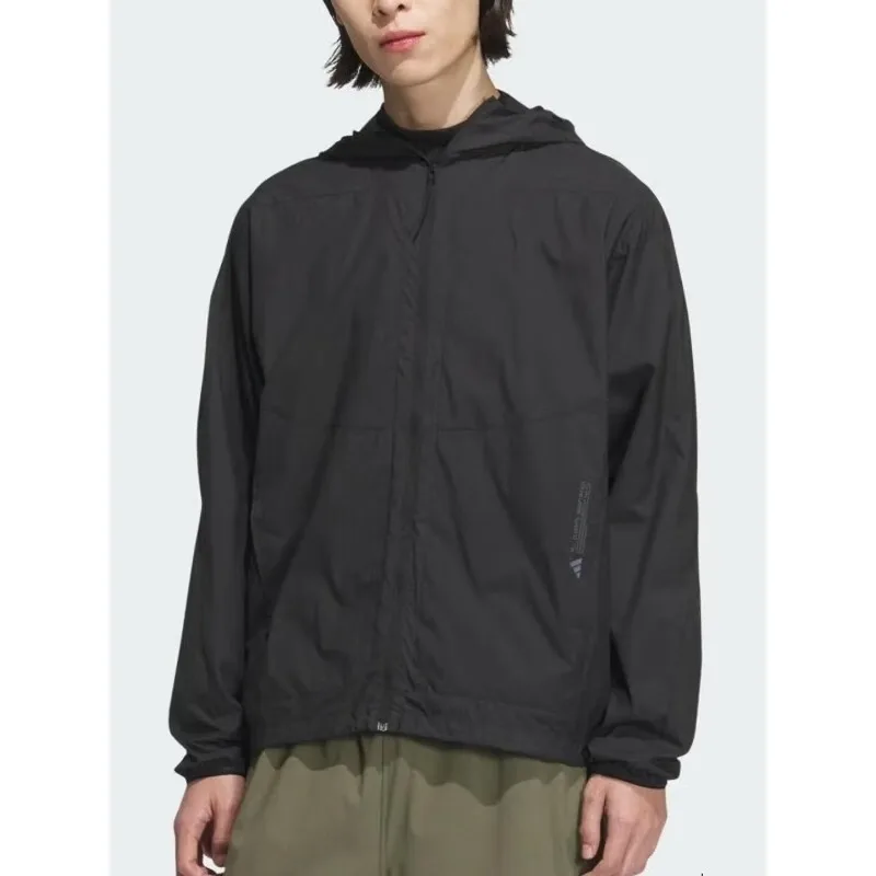 Adidas Woven Reflective Logo Wind Jacket Spring Night Running Safe Light Wind Outer CoatJZ8401 1PCS