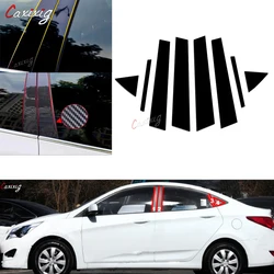 8PCS Polished Pillar Posts For  Hyundai Accent Solaris Sedan 2011 2012 2013 2014 -2018 Door Window Trim Stickers