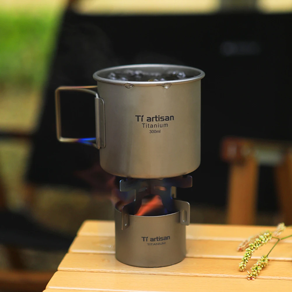 /100ml /Lightweight /Stove With For Cross Stand For Mini For Spirit Furnace For Camping Hiking Backpacking Outdoor Cooking Suppl - view 3