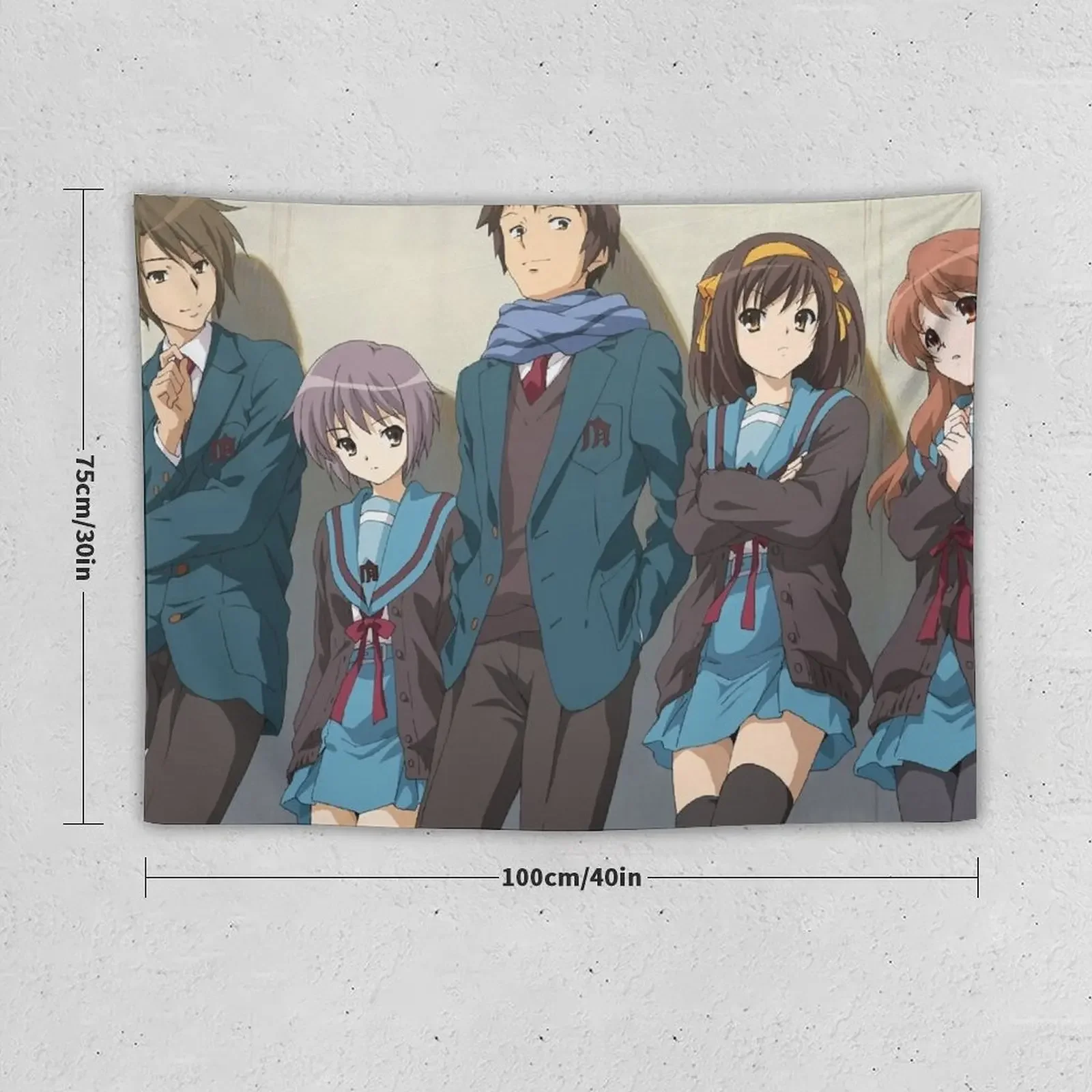 The Melancholy of Haruhi Suzumiya 3 Tapestry Custom Wall Carpet Room Decoration Aesthetic Tapestry