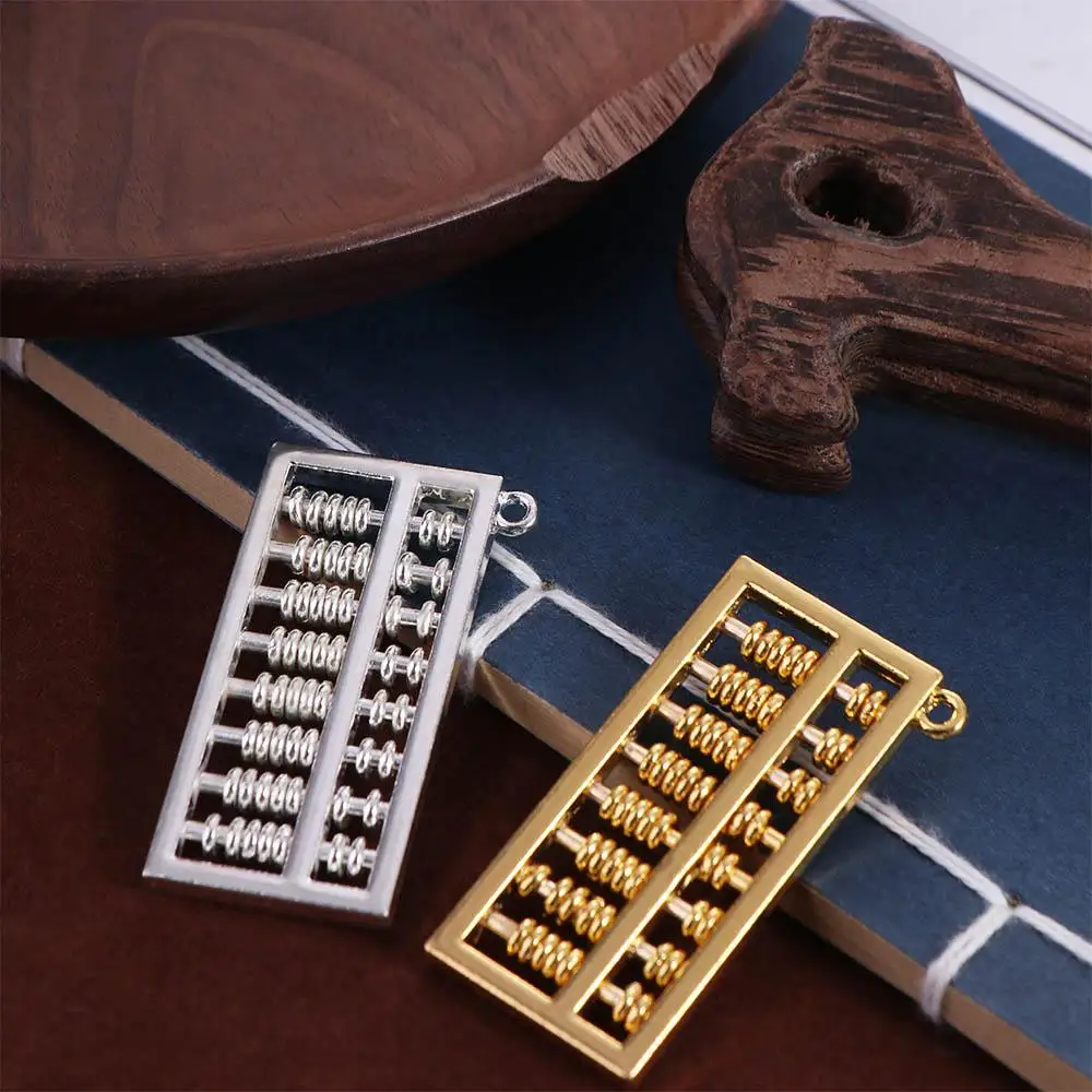 Good Luck Alloy Abacus Ornament Handicraft Mini Abacus Keychain Accessories Movable Ruyi Abacus Craft Ornament Home Decor