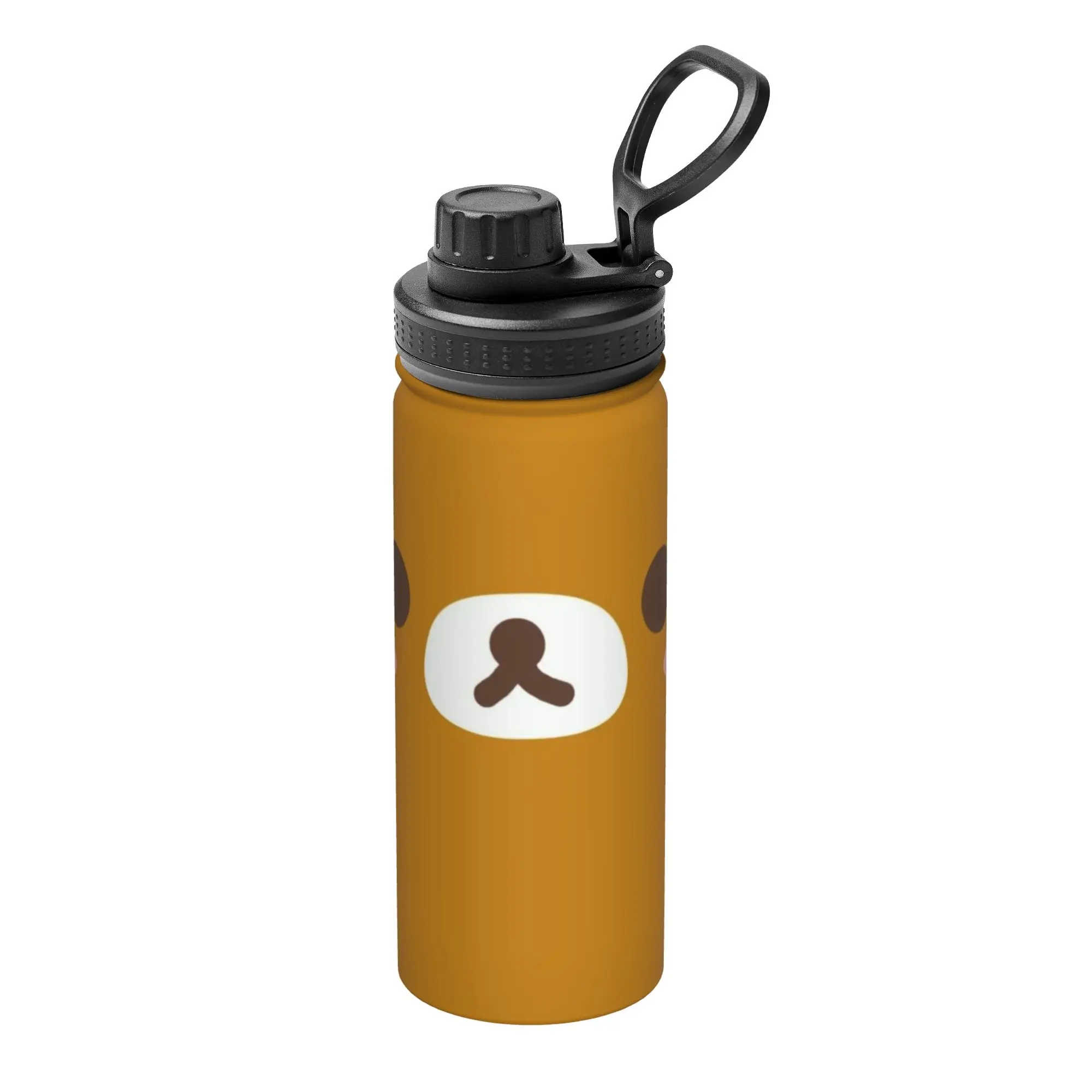 Cartoon Bear Rilakkumas 18OZ Sports Insulated Kettle  Coffee Cups Stainless Steel Outdoor Mug Water Bottle