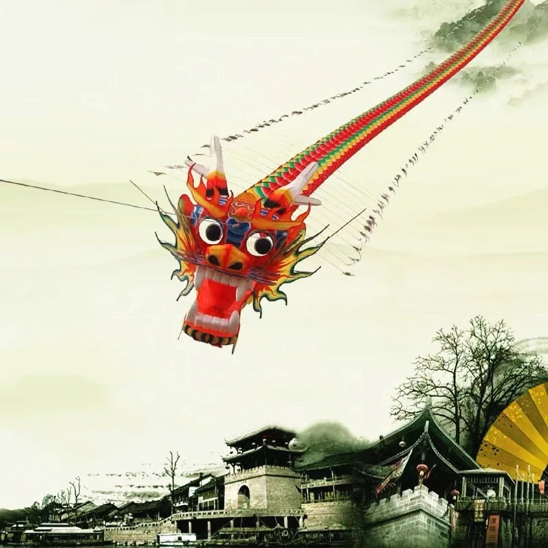 

free shipping dragon kite flying Chinese kites toys traditional kite eagle kite flying kites for children dargon line winder fly